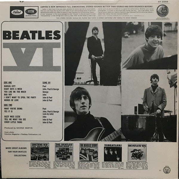 Release: Beatles VI-Vinyl-US-1976-ST 2358-4168662