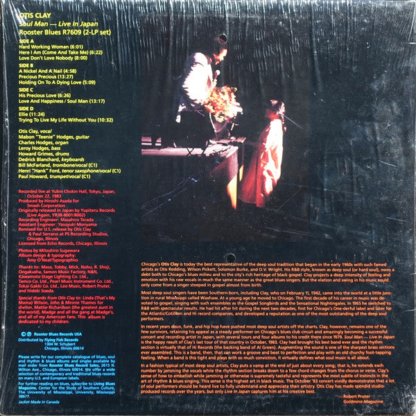 Release: Live Again! Otis Clay-Vinyl-US-1985-R7609-3448712