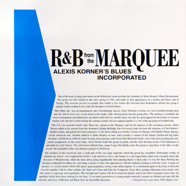 Master Release: R & B From The Marquee by Blues Incorporated