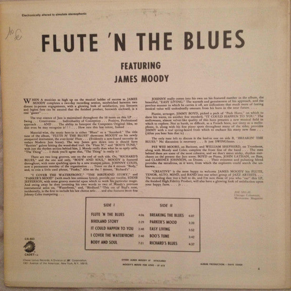 Release: Flute 'N The Blues-Vinyl-US-None-CA-603-3239192