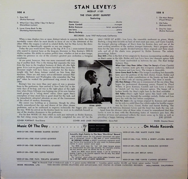 Master Release: Stan Levey Quintet by Stan Levey Quintet