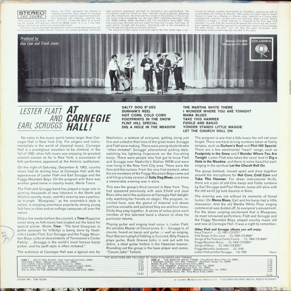 Release: At Carnegie Hall!-Vinyl-US-1963-CS 8845-4133036