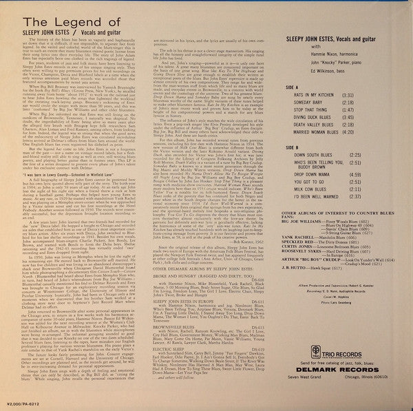 The Legend Of Sleepy John Estes = スリーピー・ジョン・エスティスの伝説