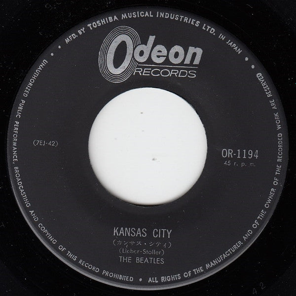 Release: Kansas City / I'll Follow The Sun-Vinyl-Japan-1965-OR-1194-7573449