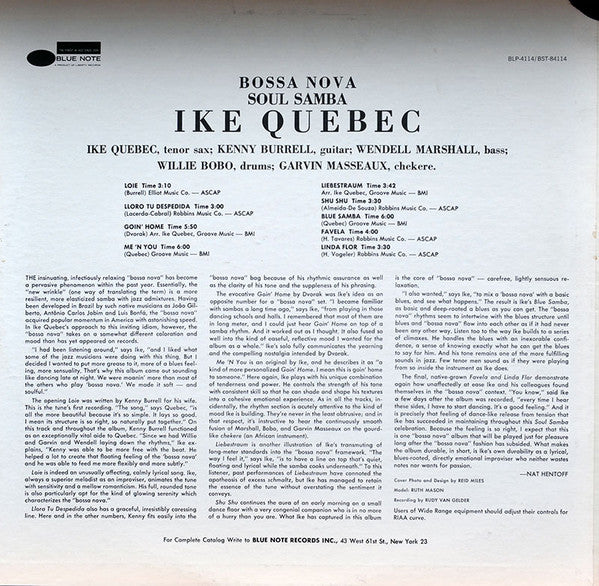 Master Release: Bossa Nova Soul Samba by Ike Quebec