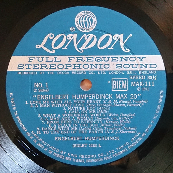 Engelbert Humperdinck Max 20