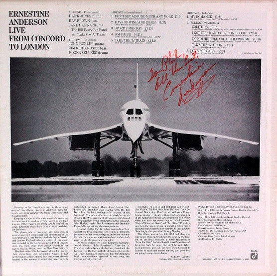 Release: Live From Concord To London-Vinyl-US-1978-CJ-54-6090732