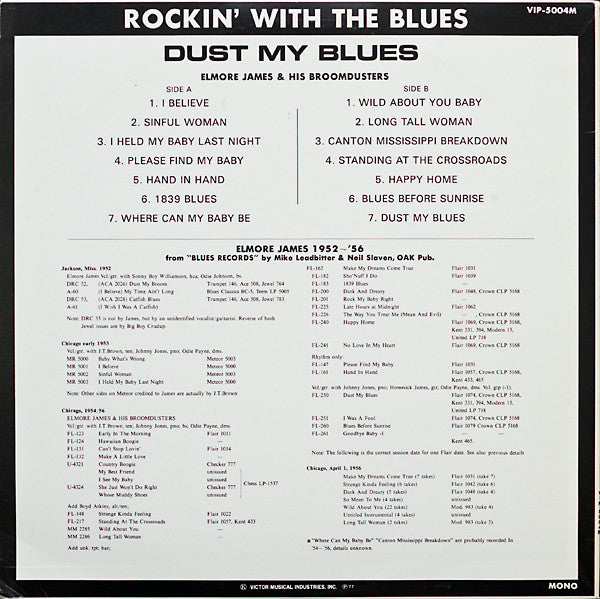 Release: Blues After Hours-Vinyl-Japan-1977-VIP-5004M-6312806