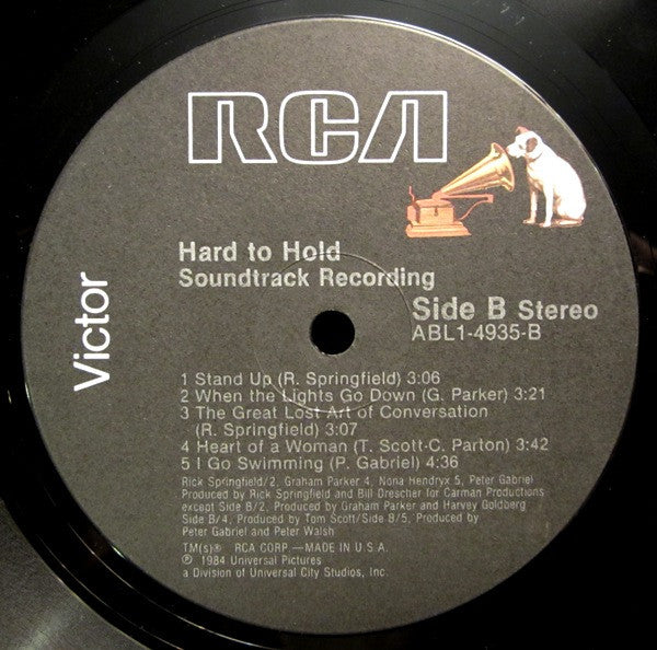 Hard To Hold - Soundtrack Recording