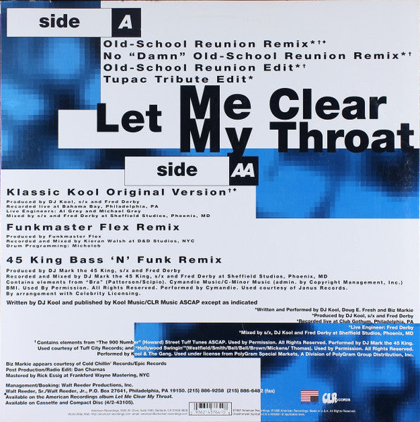 Master Release: Let Me Clear My Throat by DJ Kool