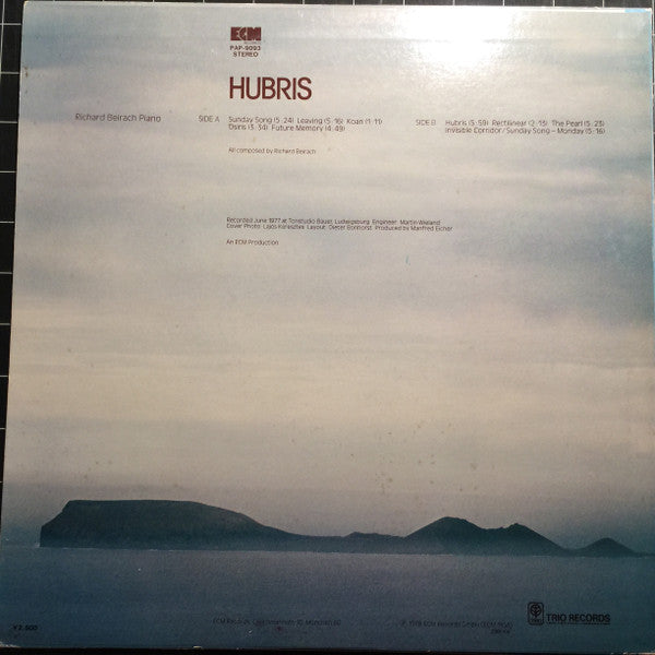Release: Hubris-Vinyl-Japan-1977-PAP-9093-7966509