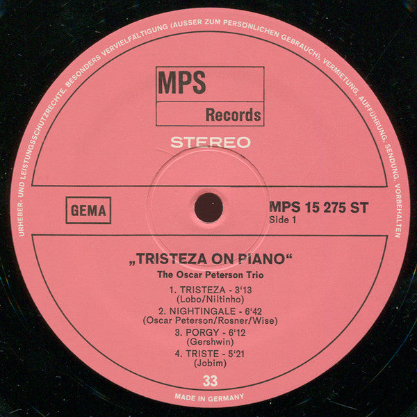 Tristeza On Piano