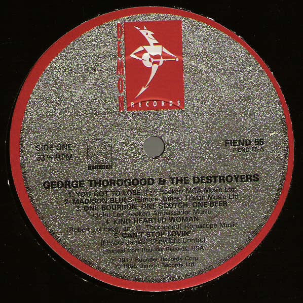 Release: George Thorogood And The Destroyers-Vinyl-UK-1986-FIEND 55-3379562