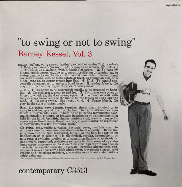 Release: Vol. 3, To Swing Or Not To Swing-Vinyl-Japan-1979-GXC 3116(M), GXC-3116-6433612