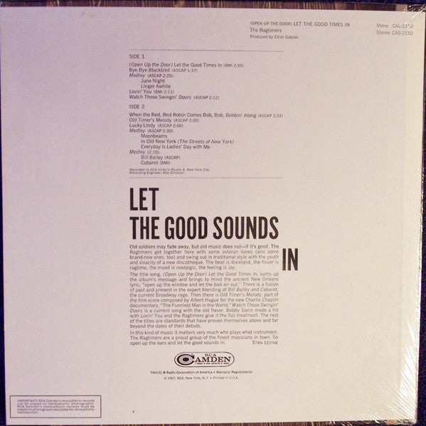 Master Release: Let The Good Times In by The Ragtimers