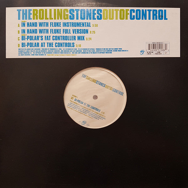 Release: Out Of Control-Vinyl-Europe-1998-VSTX 1700, 7243 8 95158 6 2-4741024