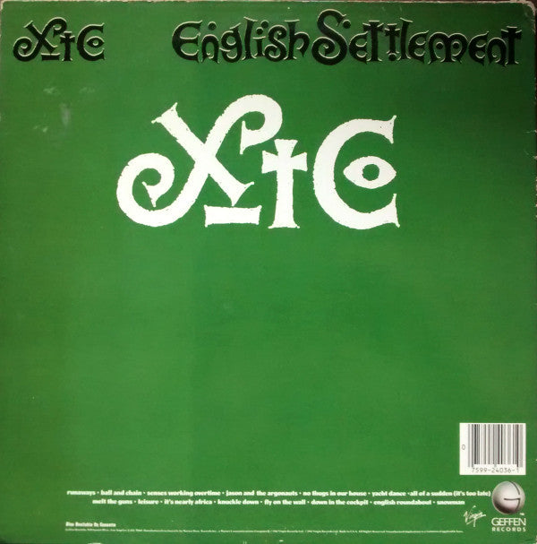 Release: English Settlement-Vinyl-US-1984-2GHS 4036, 2GHS 4036-1455277