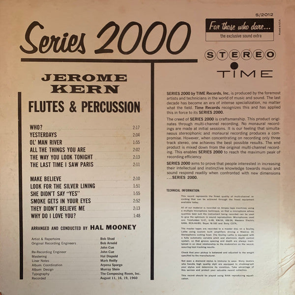Jerome Kern Flutes & Percussion