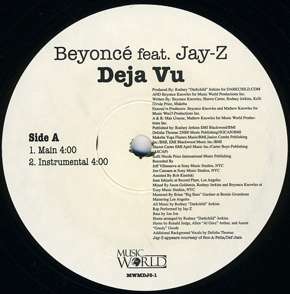 Release: Déjà Vu-Vinyl-US-2006-MWMDJ6-1-1697843