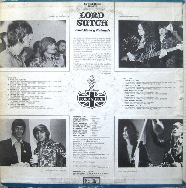 Release: Lord Sutch And Heavy Friends-Vinyl-US-1970-SD 9015-3556928