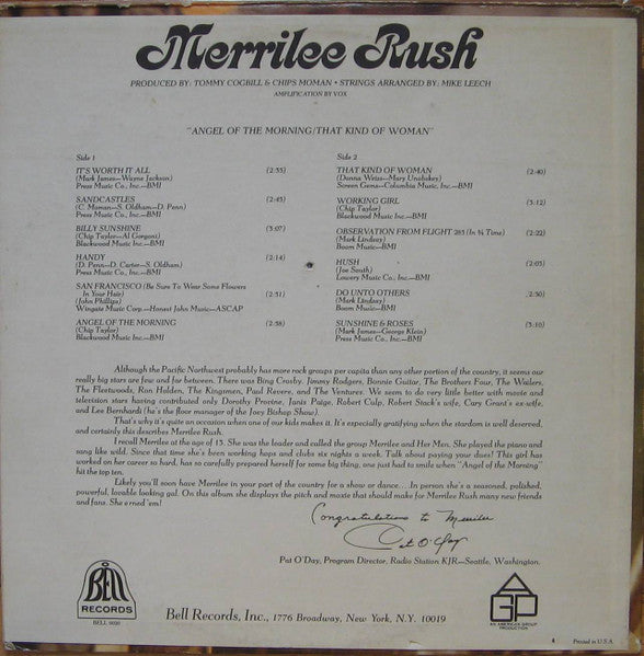 Release: Angel Of The Morning-Vinyl-US-1968-BELL 6020-8922092
