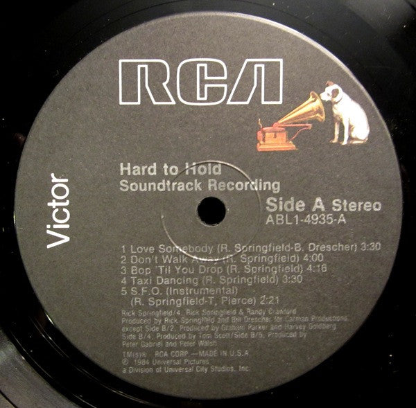 Hard To Hold - Soundtrack Recording