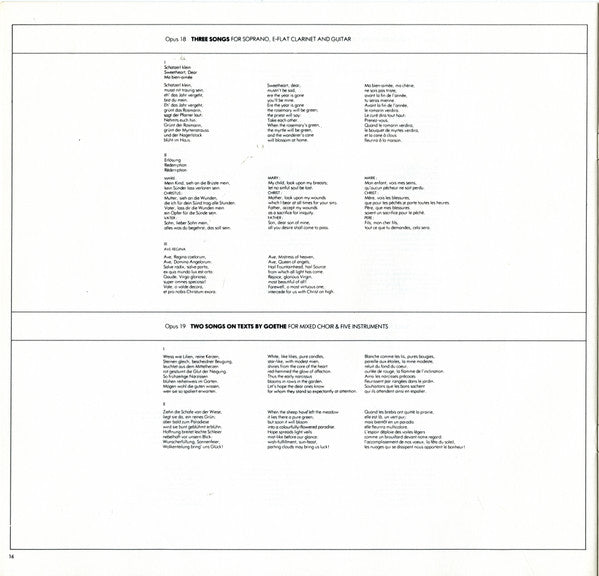 The Complete Works Of Anton Webern, Volume 1 (Op. 1-31)