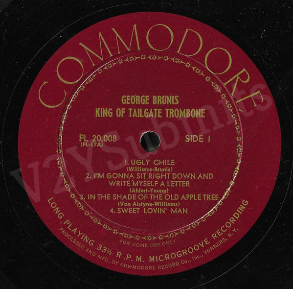 Release: King Of The Tailgate Trombone-Vinyl-US-1950-FL 20,008, FL 20.008-8082482