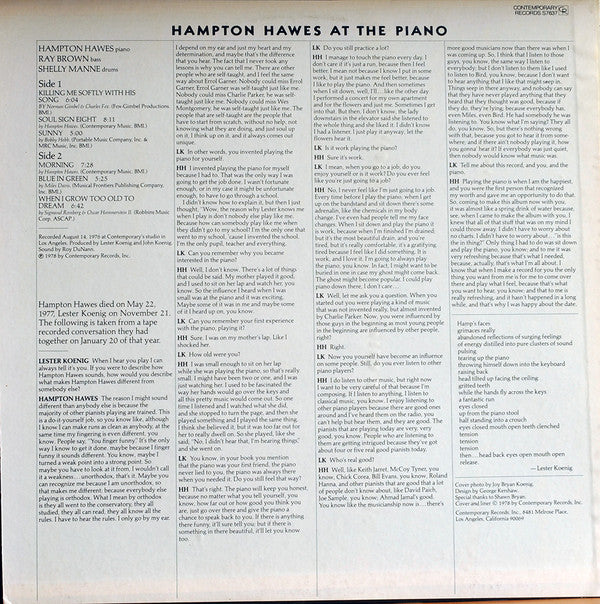 Release: At The Piano-Vinyl-US-1978-S7637-8344100