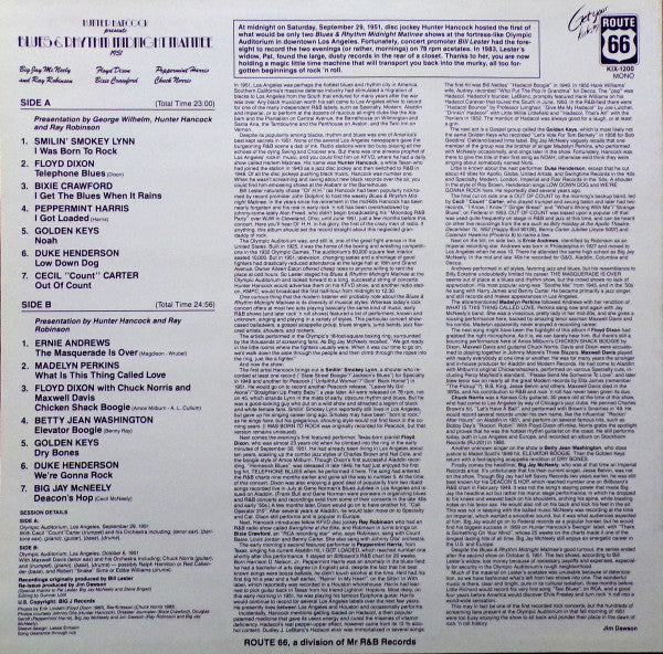 Hunter Hancock Presents Blues & Rhythm Midnight Matinee 1951