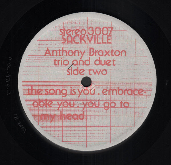 Master Release: Trio And Duet by Anthony Braxton