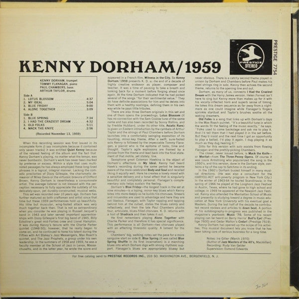 Release: Quiet Kenny-Vinyl-US-1970-PR 7754, PRST 7754-7367908