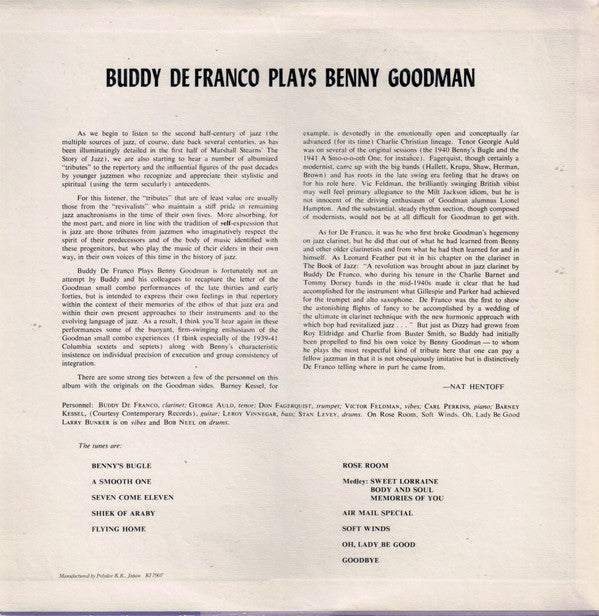 Buddy DeFranco Plays Benny Goodman