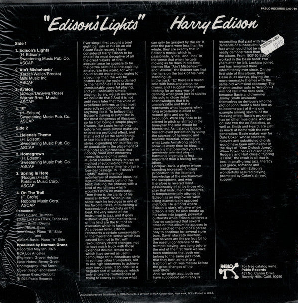 Master Release: Edison's Lights by Harry Edison