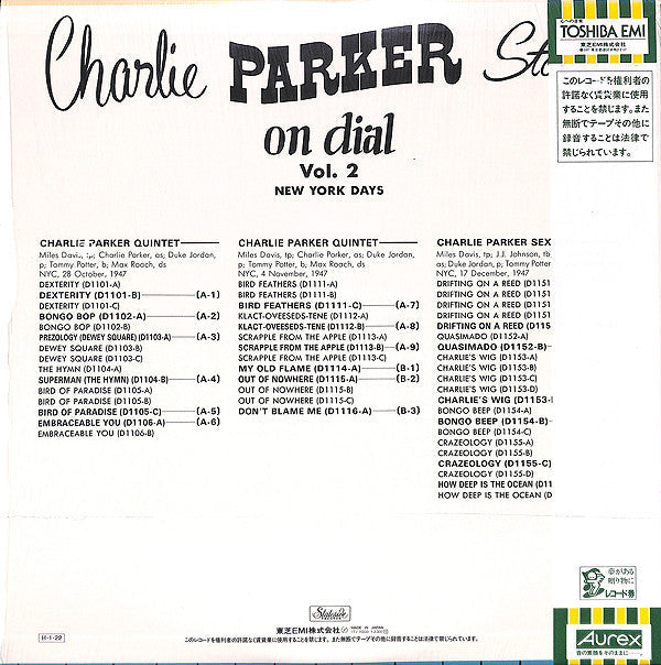 Master Release: Charlie Parker Story On Dial Volume 2: New York Days by Charlie Parker