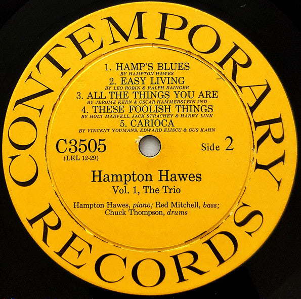 Hampton Hawes Vol. 1: The Trio