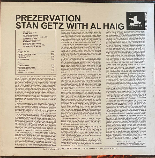 Release: Prezervation-Vinyl-US-1967-PRST 7516, PR 7516, 7516-7154033
