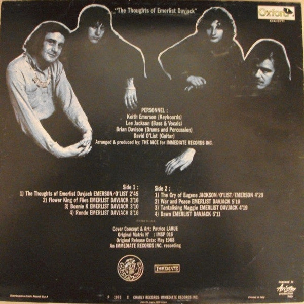 Release: The Thoughts Of Emerlist Davjack-Vinyl-Italy-1980-OX/3171-3985767
