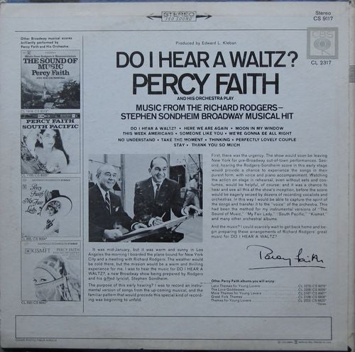 Release: Do I Hear A Waltz?-Vinyl-US-1965-CS 9117-6405602