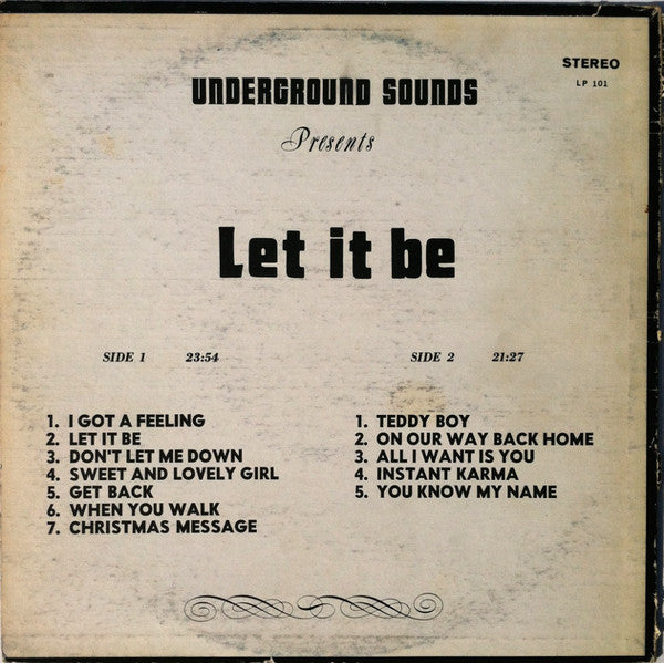 Release: Unknown Release-Vinyl-UK-1970-LP 101-9080829