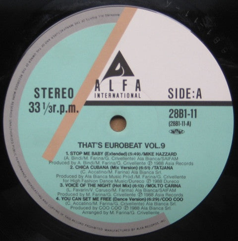 That's Eurobeat Vol. 9