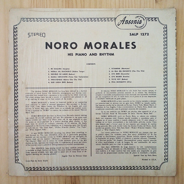 Master Release: His Piano And Rhythm by Noro Morales