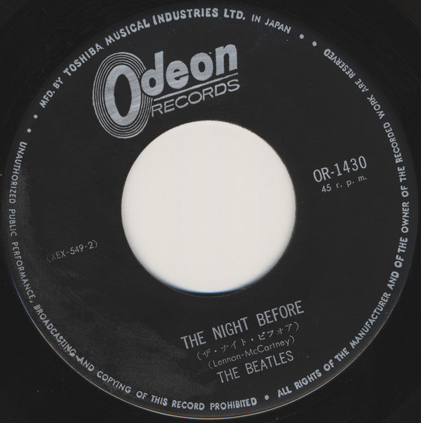 Release: The Night Before / Another Girl-Vinyl-Japan-1965-OR-1430-5700047