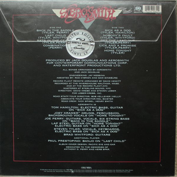 Release: "Rocks"-Vinyl-Europe-1998-32360, SVLP 065, SVLP 065-6148399