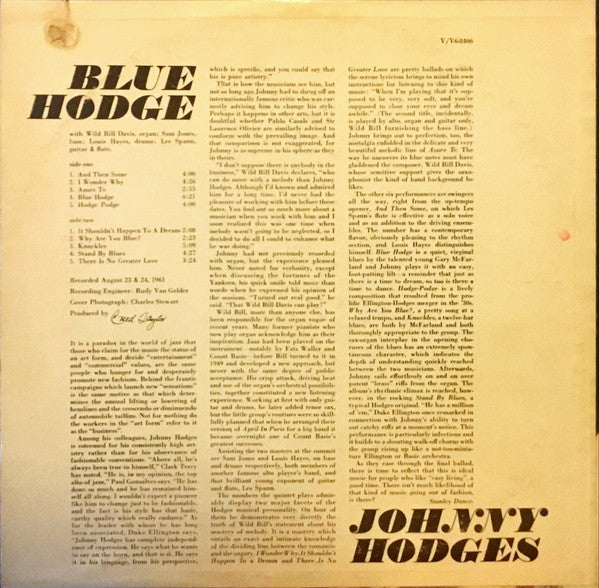 Master Release: Blue Hodge by Johnny Hodges