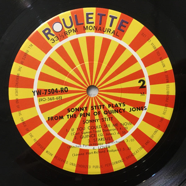 Sonny Stitt Plays Arrangements From The Pen Of Quincy Jones