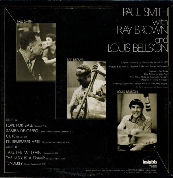 Paul Smith With Ray Brown  And Louis Bellson