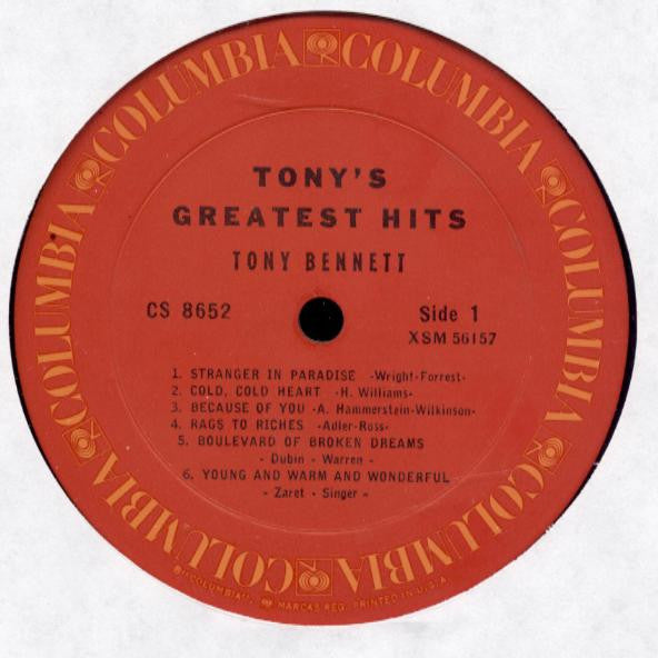 Master Release: Tony's Greatest Hits by Tony Bennett