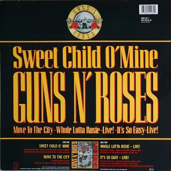 Release: Sweet Child O' Mine-Vinyl-Europe-1989-GEF 55 T, 921 243-0-1913754