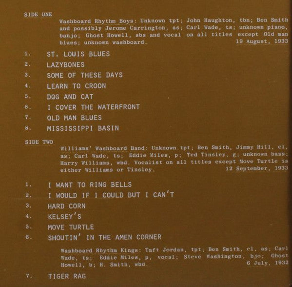 Washboard Rhythm Boys 1933